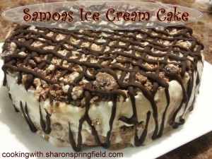Samoas Ice Cream Cake