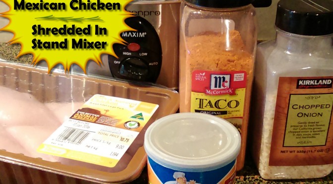 Slow Cooker Mexican Chicken Shredded In Stand Mixer