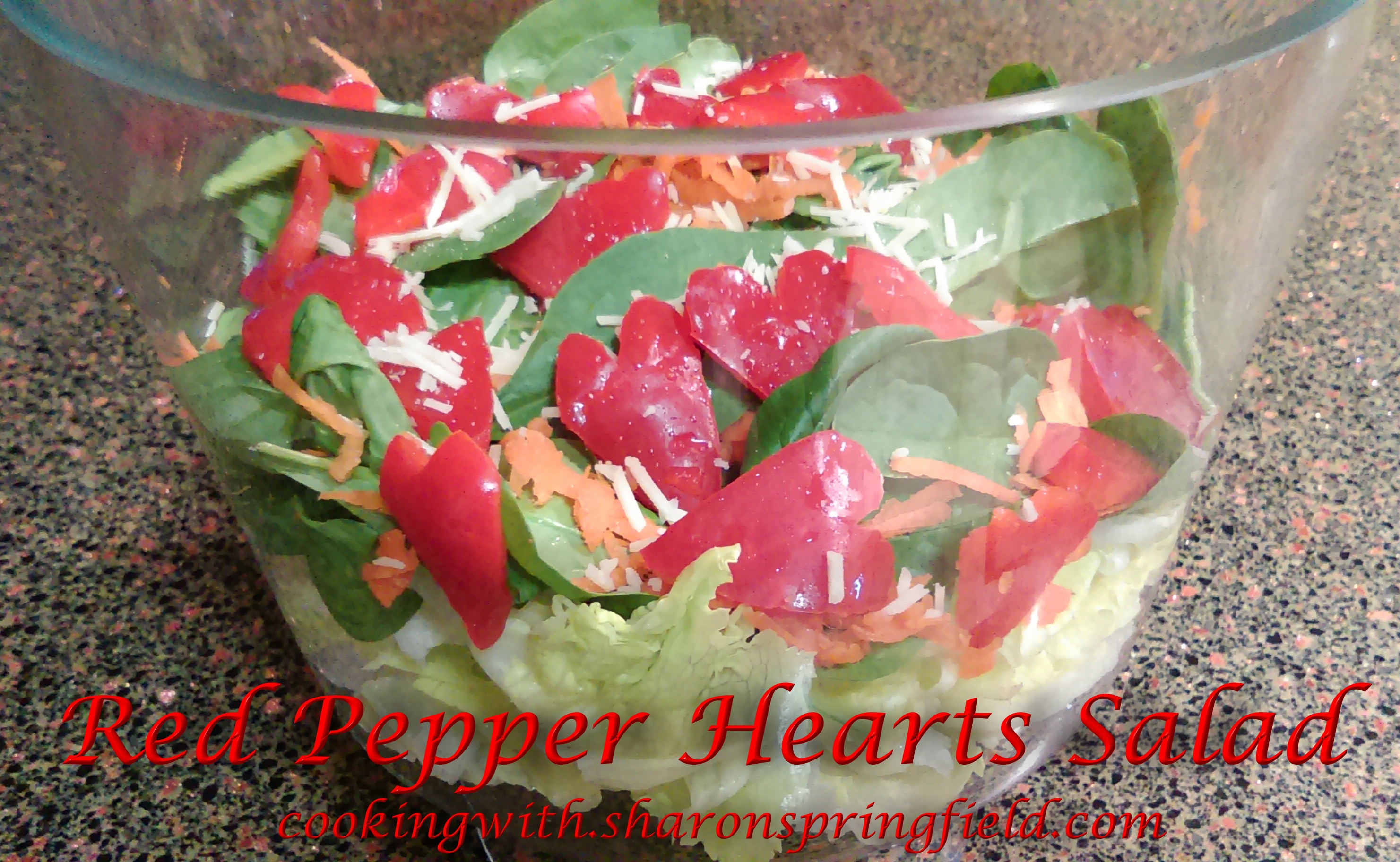 Red Pepper Hearts Salad for Valentine's Day